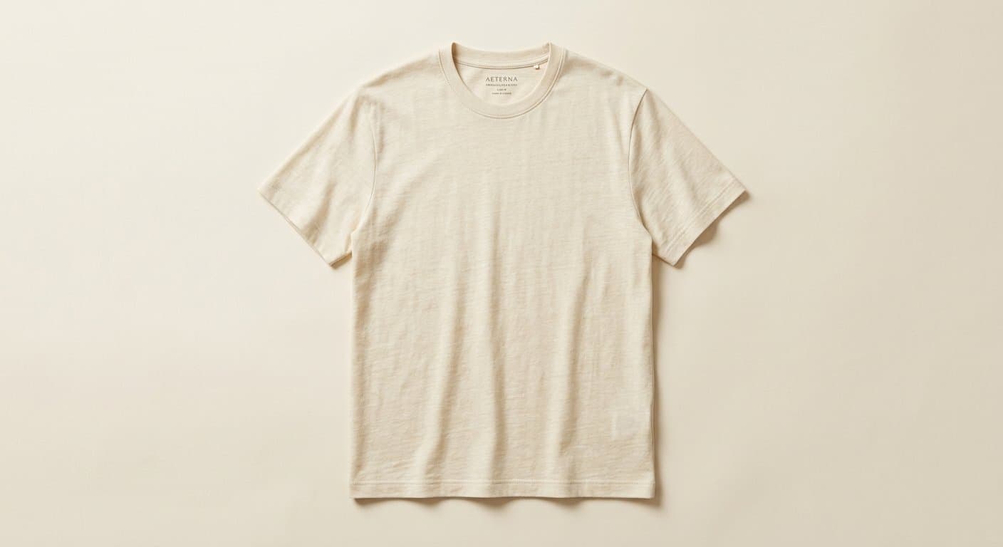 Nova Loom premium linen-blend t-shirt detail